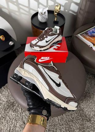 Мужские кроссовки nike shox ride 2 sp x supreme white brown 41-42-44