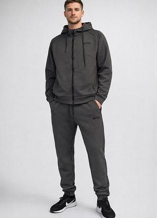 Чоловічий спортивний костюм nike air шоколад преміум осінній великих розмірів 3xl–7xl,батал,осінньо/весняний  трикотажний