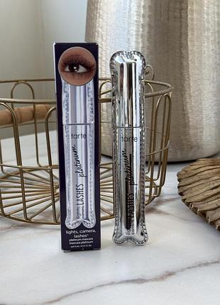 Tarte cosmetics lights, camera, lashes™ platinum mascara туш довжина і обʼєм