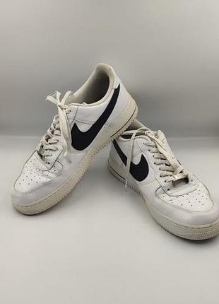 Чоловічі шкіряні кросівки nike air force 1 low '07 'cut out swoosh', розмір 46 (устілка 30.0 см)