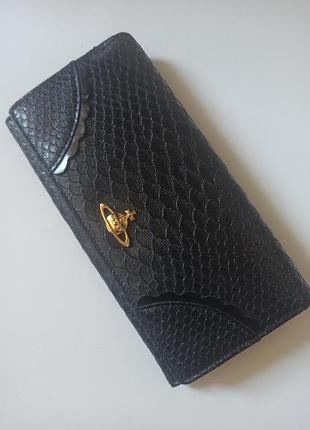 Кошелек женский vivienne westwood черная кожа