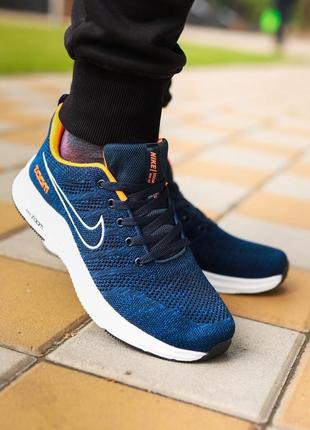 Nike zoom blue orange, чоловічі кросівки найк3 фото