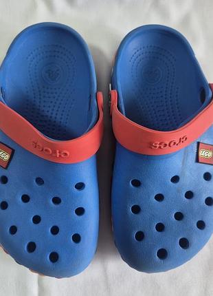 Оригинальные детские кроксы crocs kids' crocband lego clog blue, размер j3 (34-35)