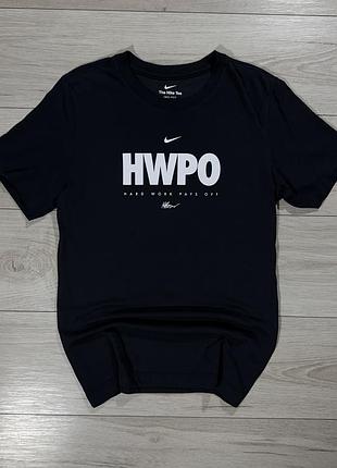 Черная спортивная футболка найк nike dri-fit hwpo mat fraser, s, оригинал