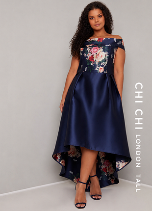 💙 розкішна вечірня сукня зі шлейфом chi chi london tall💙