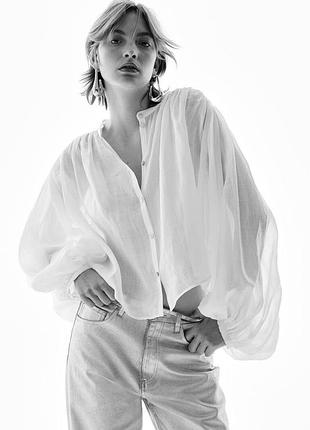 H&m edition, обʼємна блузка, бохо, рамі 100%