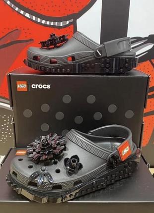 Чоловічі крокс лего чорні crocs x lego®,  botanicals / midnight garden