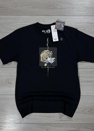 Нова чорна ексклюзивна футболка унікло аніме uniqlo ut x demon slayer, m, оригінал