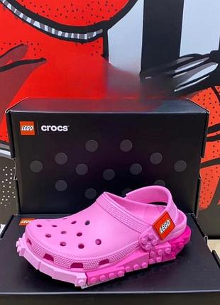 Жіночі крокс лего родеві crocs x lego classic clog у "creativity pink"
