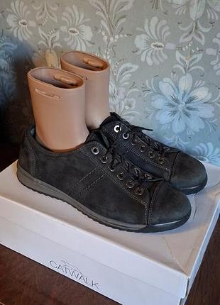 Кожаные кроссовки gabor comfort | 40.5 (uk 7) | полнота g | натуральный нубук | состояние iдеальный😉