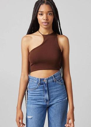 Шоколадний топ bershka