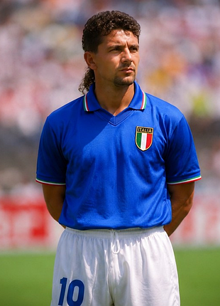 Ретро футболка copa italia roberto baggio сборная итальялии m ua 46–48