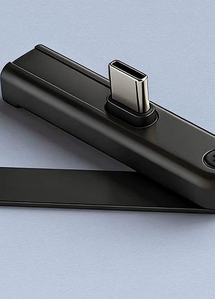 Адаптер переходник usb type-c на type-c со складной подставкой black