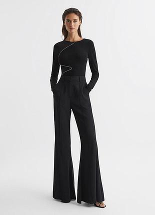 Боди reiss felicity с сетчатой ​​отделкой и стразами
