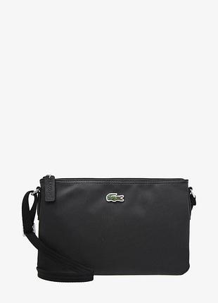 Сумка через плече lacoste flat crossover bag - cross body bag шкіряна кожа