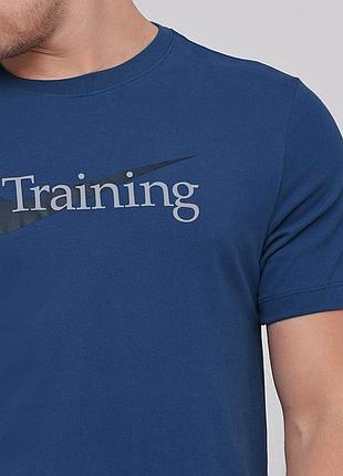 Оригінальна чоловіча футболка nike dfc training tee sw nk men's size xl cz7989-469 navy blue