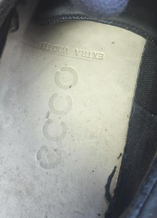 Кожаные кеды ecco soft 7 extra width черные 10