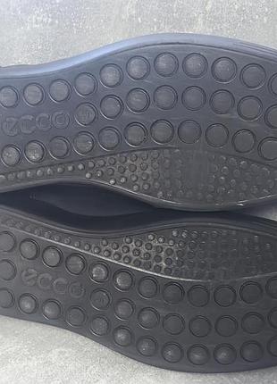 Кожаные кеды ecco soft 7 extra width черные 8
