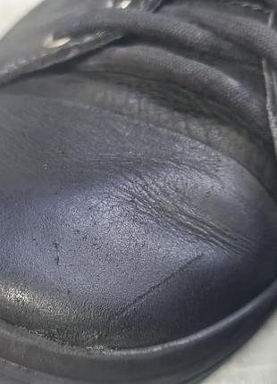 Кожаные кеды ecco soft 7 extra width черные 9