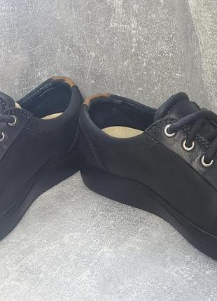 Кожаные кеды ecco soft 7 extra width черные 7