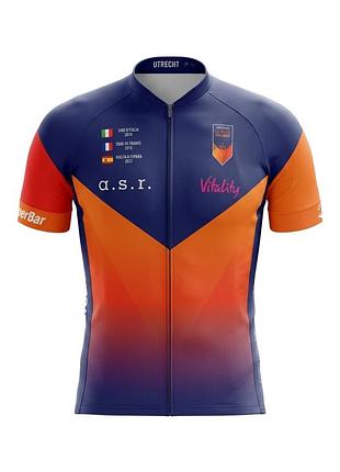 Чоловіча літня вело футболка / велоджерсі utrecht la vuelta holanda 2022 | розмір l-xl