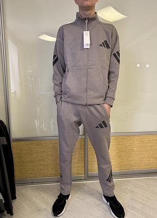 Чоловічий спортивний костюм adidas double face туреччина графіт преміум | осінній спортивний костюм чоловічий,даблфейс,трикотаж