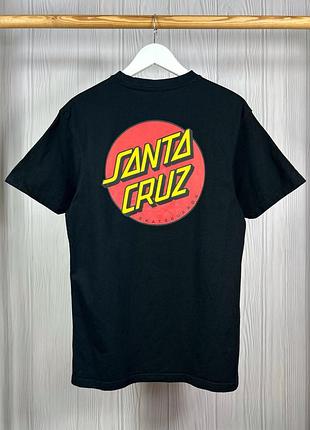 Santa cruz big logo skateboarding шикарна футболка з великим логотипом розмір м
