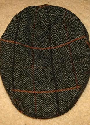 Винтажная твидовая кепка tweedmill 100% шерсть стеганая 60 размер (uk 7 3/8)