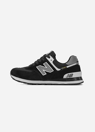 Чоловічі кросівки new balance 574 black white / smb+ 🔗
