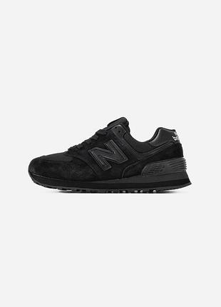 Чоловічі кросівки new balance 574 triple black / smb+ 🔗