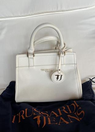Оригінальна сумка з пильником від італійського бренду trussardi jeans