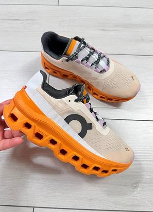 Кроссовки on cloudmonster в цвете fawn/turmeric р.38eur 24см