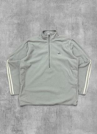 Фліс adidas оригінал сіра кофта чоловіча флісова куртка адідас олімпійка