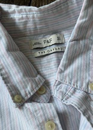 Сорочка 100% cotton f&f oxford m&s zara h&m