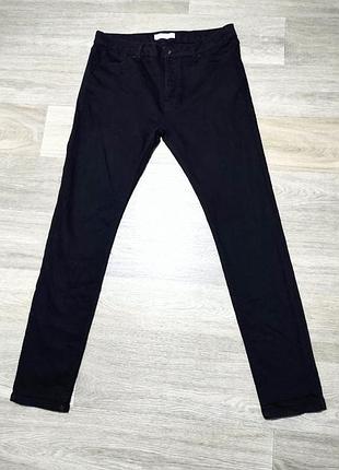 Мужские чёрные джинсы topman , размер 36 stretch skinny .