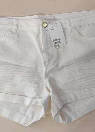 Білі жіночі шорти h&m 42 розмір