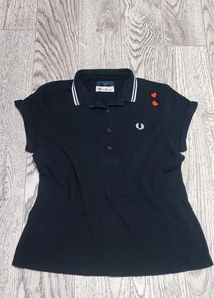 Женское черное поло от fred perry