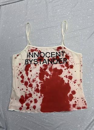 Топ на бретелях "innocent bystander" в стиле y2k / grunge