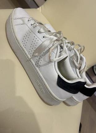 Шкіряні білі кеди кросівки adidas advantage (оригінал, розмір 40)