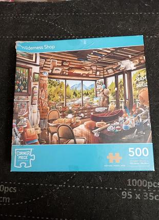 Пазл от бренда corner peace puzzles "wilderness shop" (магазин в дикой природе).500 элементов