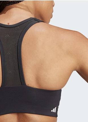 Оригінальний топ жіночий  adidas powerimpact training medium-support bra mix mat iteration black iq3379