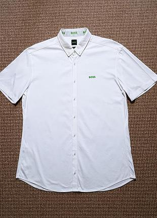 Hugo boss рубашка тенниска regular fit stretch оригинал (xl)