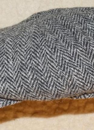 Твидовая кепка восьмиклинка harris tweed 100% шерсть john rocha размер 60-62
