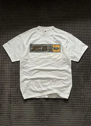 Nike (m) relaxed fit vintage just do it swoosh чоловіча футболка біла