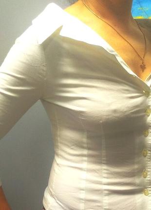 Блуза с воротником "кармен", рукав- три четверти.6 фото