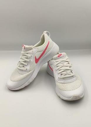 Легкие оригинальные кроссовки nike tanjun для подростка девочки белые с розовым размером 35