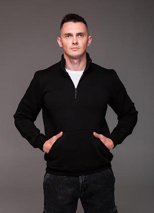 Чоловіча чорна кофта на флісі "legend"