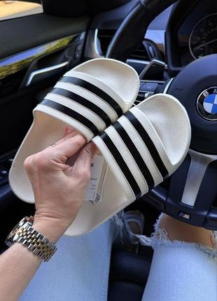 Тапки шльопанці adidas beige