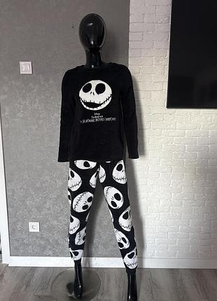 Плюшева піжама у крутий принт primark, xs-s