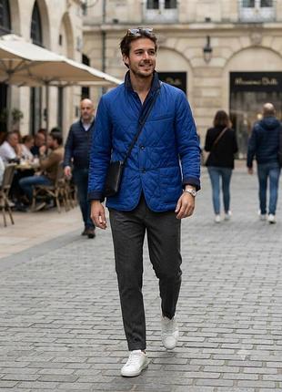 Двусторонняя стеганая куртка-пиджак massimo dutti в идеале. размер 46-44